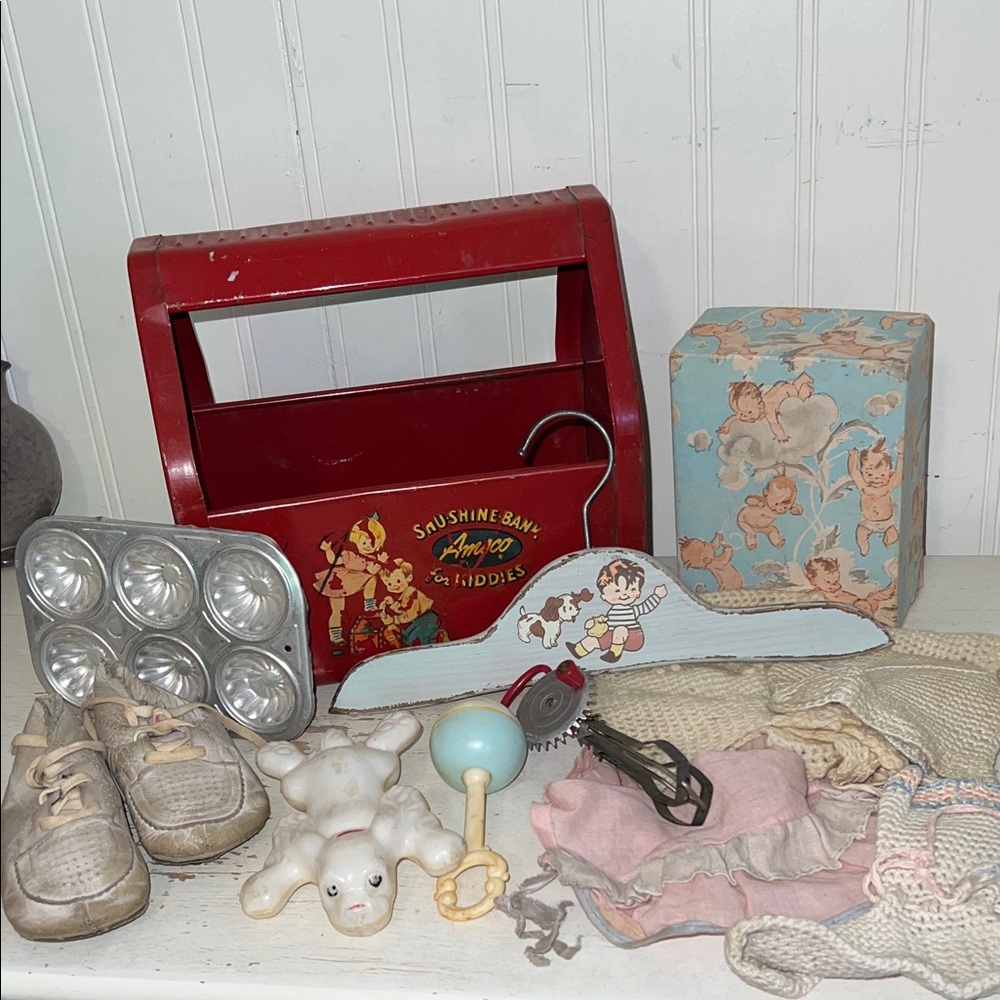 Mixed Lot vintage doll and girl toys